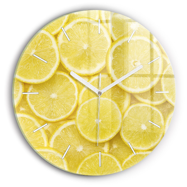 Reloj de cristal redondo Rodajas de limón