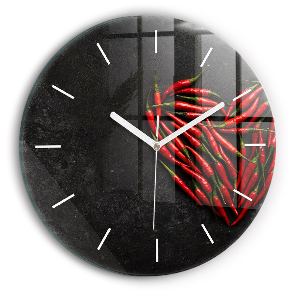 Reloj redondo pared Corazón de menta