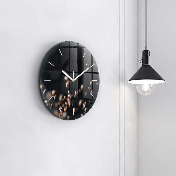 Reloj de pared redondo Granos de café