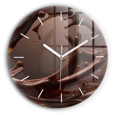 Reloj de cristal redondo Cacao