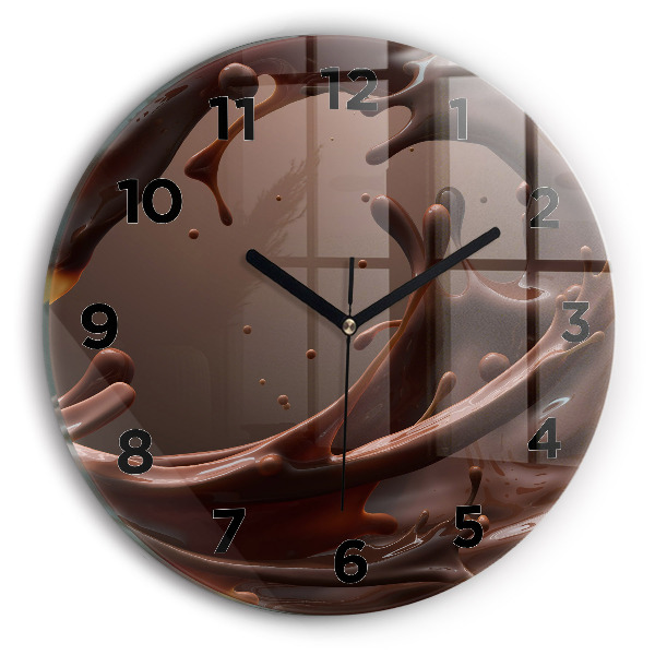 Reloj de cristal redondo Cacao
