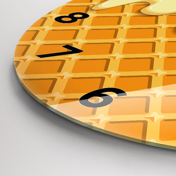 Reloj de cristal redondo Barquillo y helado