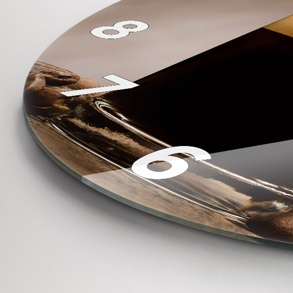 Reloj de cristal redondo Taza de café