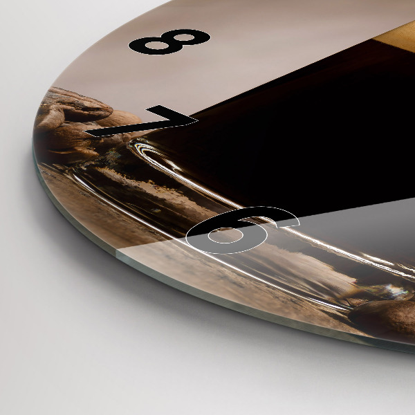 Reloj de cristal redondo Taza de café