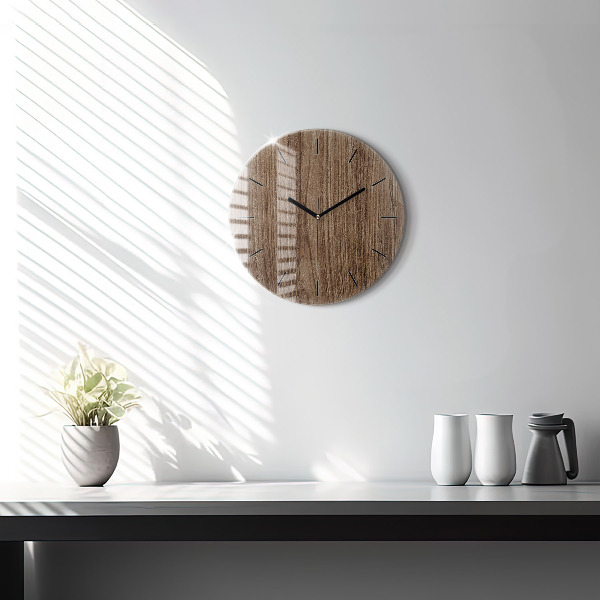 Reloj de pared redondo Madera oscura