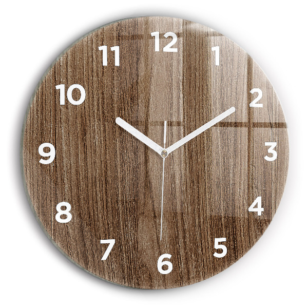 Reloj de pared redondo Madera oscura