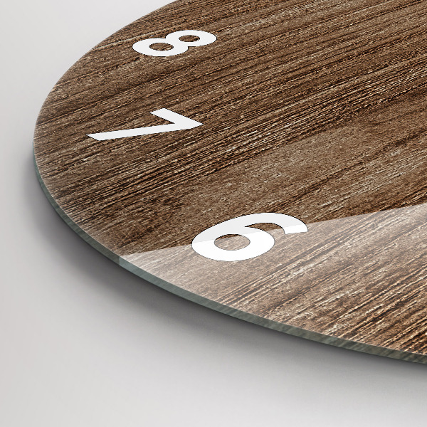Reloj de pared redondo Madera oscura