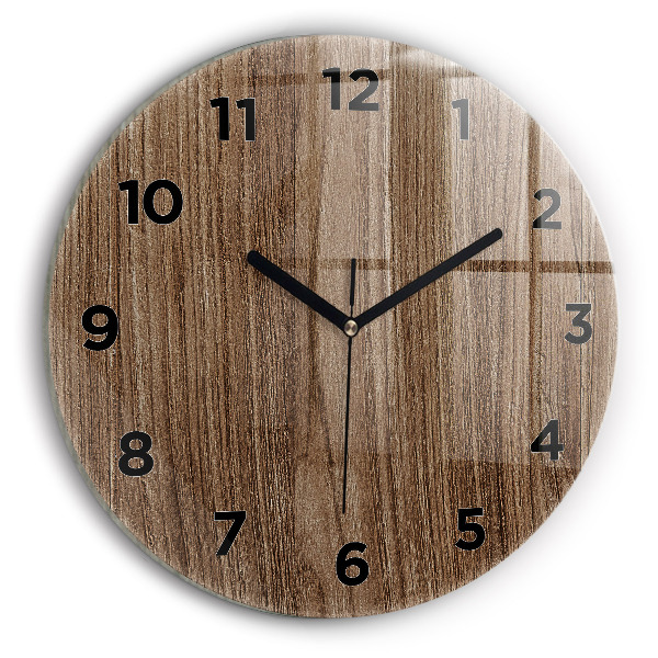 Reloj de pared redondo Madera oscura