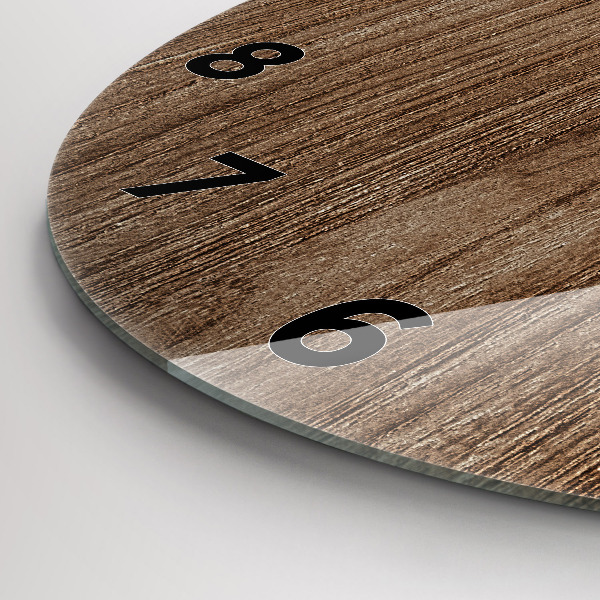 Reloj de pared redondo Madera oscura
