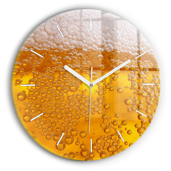 Reloj de cristal redondo Cerveza