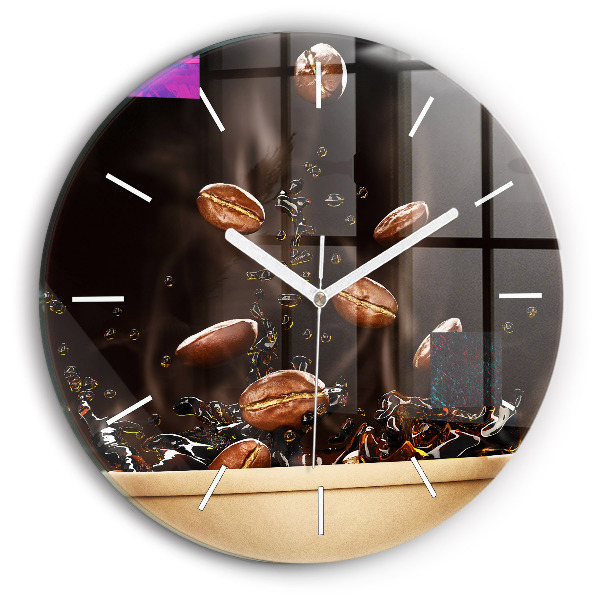 Reloj de pared redondo Café caliente
