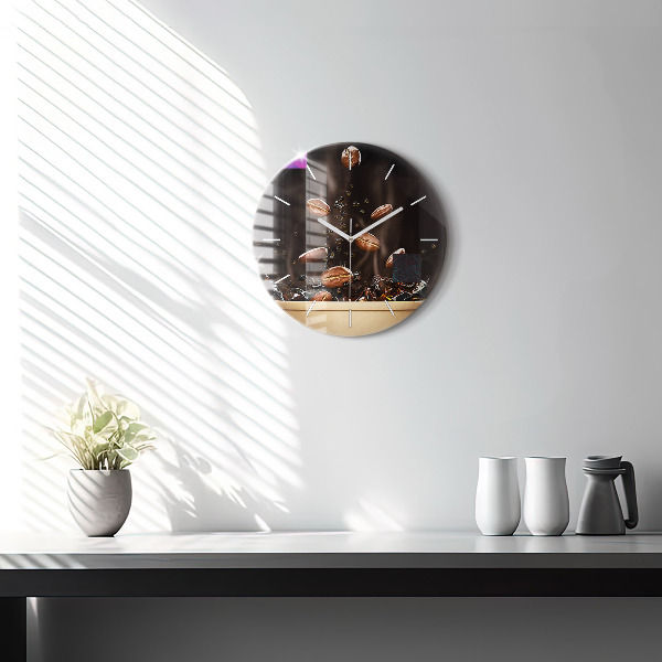 Reloj de pared redondo Café caliente