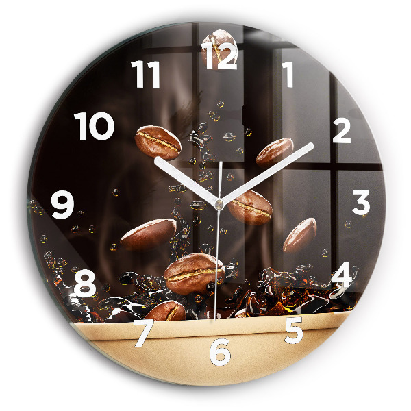 Reloj de pared redondo Café caliente