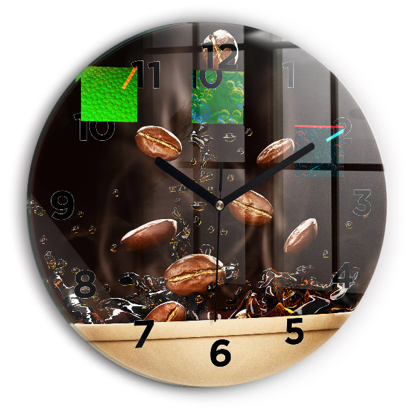 Reloj de pared redondo Café caliente