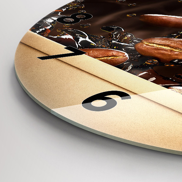 Reloj de pared redondo Café caliente