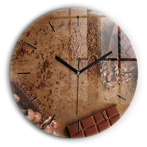 Reloj de pared redondo Barritas de chocolate