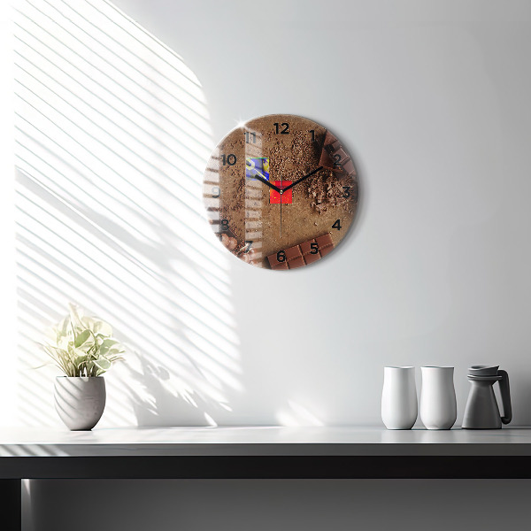 Reloj de pared redondo Barritas de chocolate