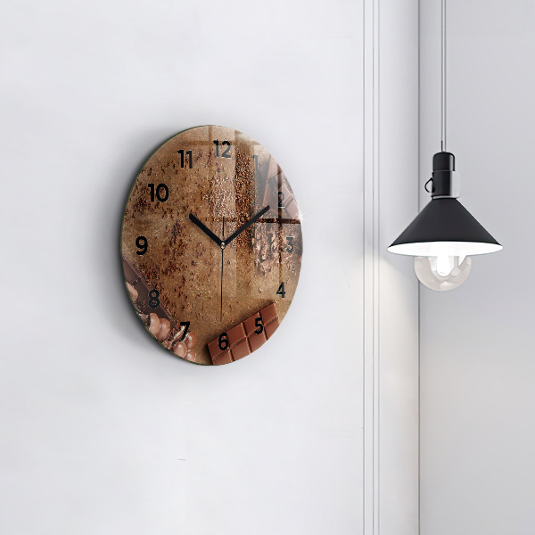 Reloj de pared redondo Barritas de chocolate