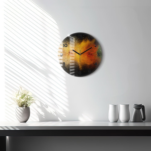 Reloj de cristal redondo Especias esparcidas