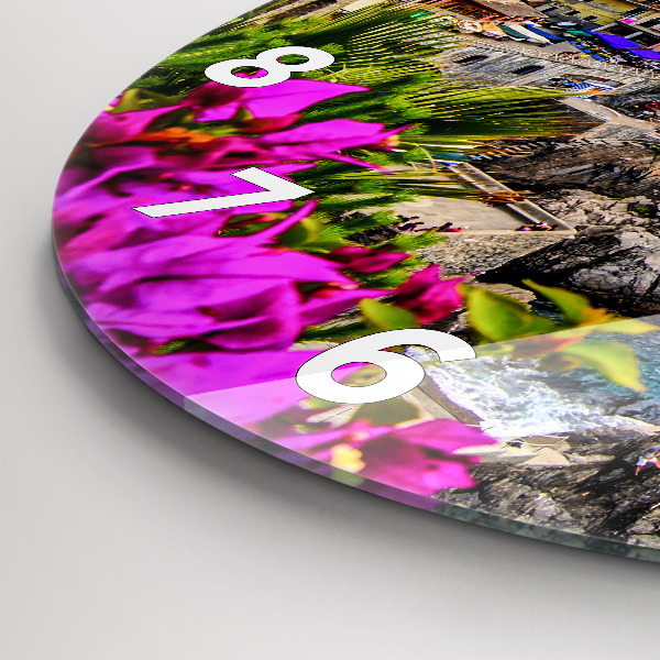 Reloj de pared redondo Costa de Cinque Terre