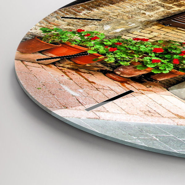 Reloj de pared redondo Calle pintoresca