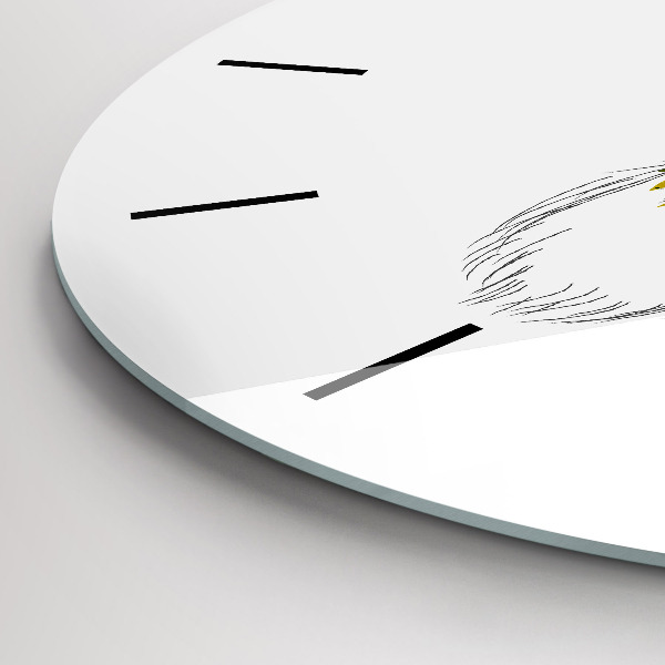 Reloj de pared redondo Cabeza de ciervo coloreada