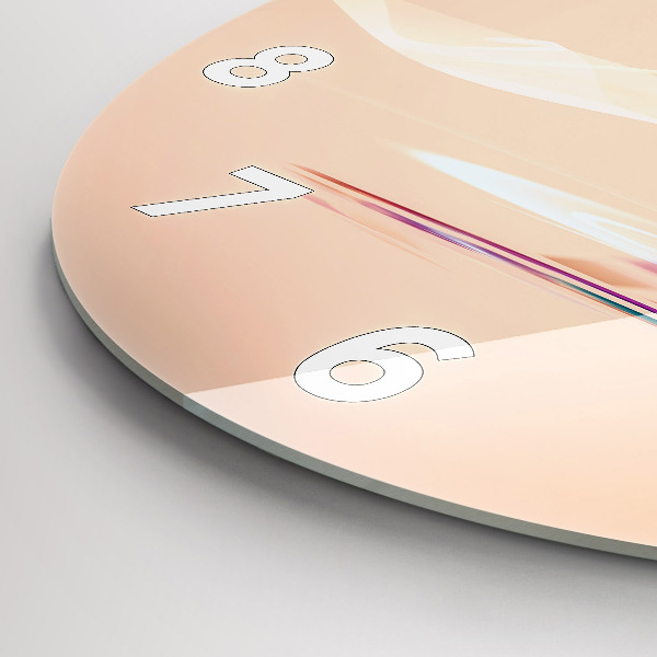 Reloj de cristal redondo Ilustración de un flamenco