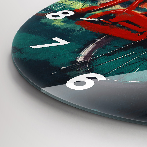 Reloj de pared redondo Bicicleta pintada