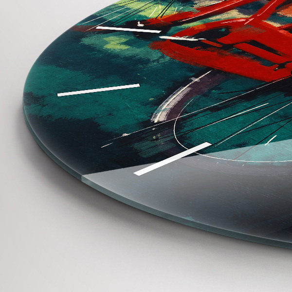 Reloj de pared redondo Bicicleta pintada