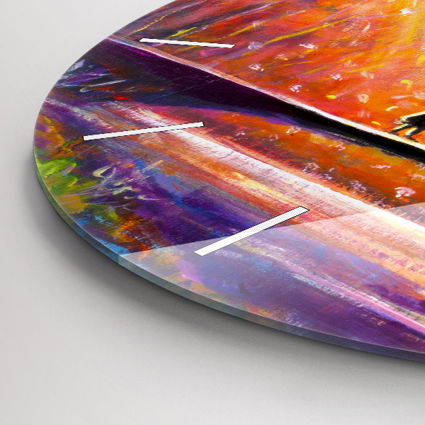 Reloj de pared redondo Pareja en el bosque