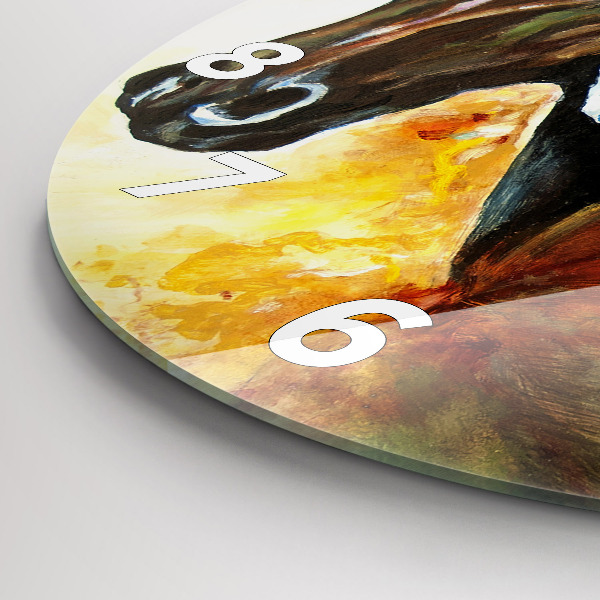 Reloj de pared redondo Dos caballos pintados