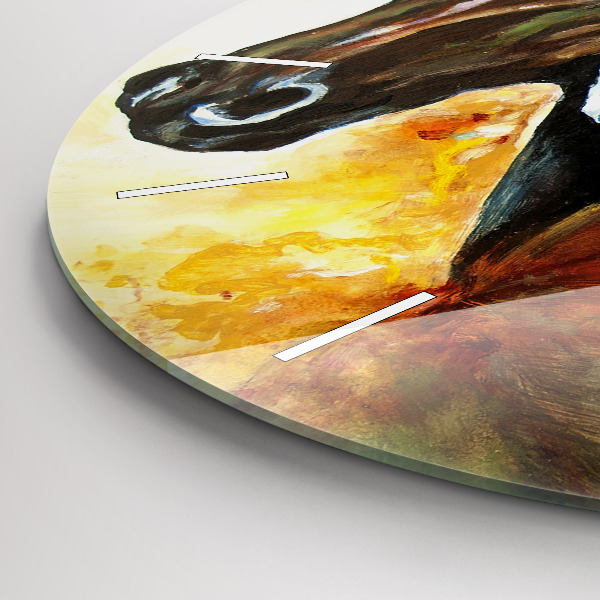 Reloj de pared redondo Dos caballos pintados