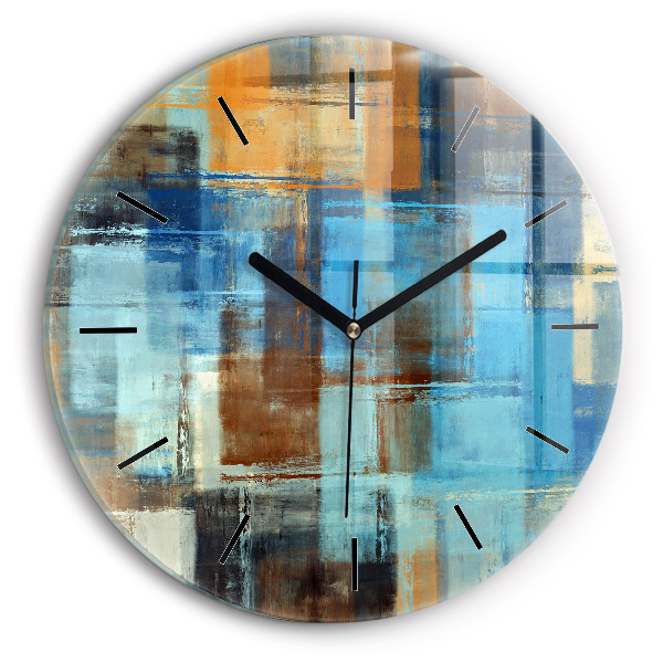 Reloj de cristal redondo Fondo colorido - abstracto