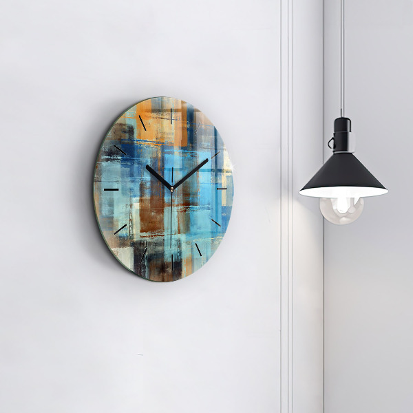 Reloj de cristal redondo Fondo colorido - abstracto