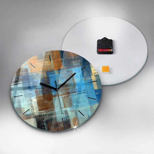 Reloj de cristal redondo Fondo colorido - abstracto