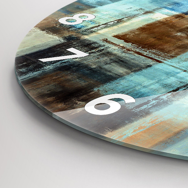 Reloj de cristal redondo Fondo colorido - abstracto