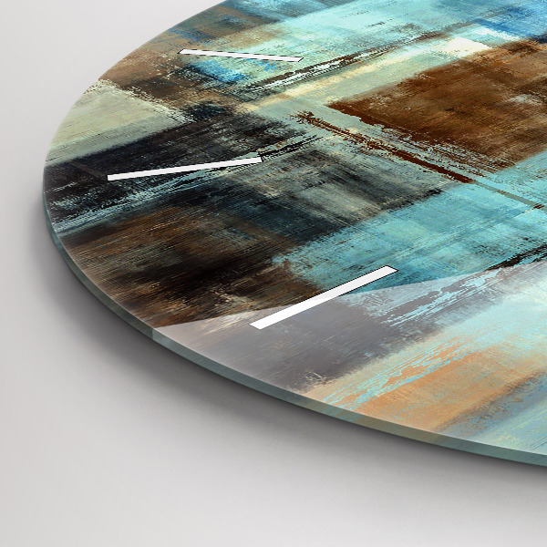 Reloj de cristal redondo Fondo colorido - abstracto