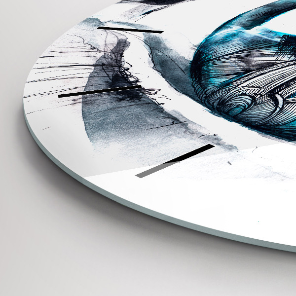 Reloj de pared redondo Ilustración de un lobo