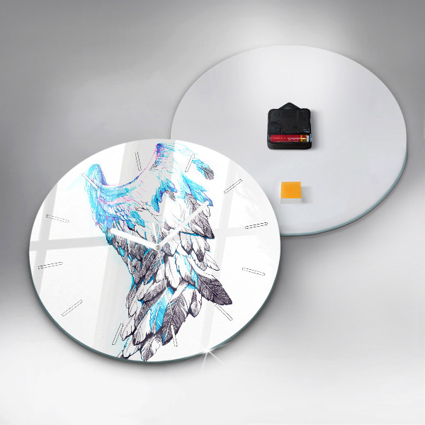 Reloj redondo pared Imitación de alas de pájaro