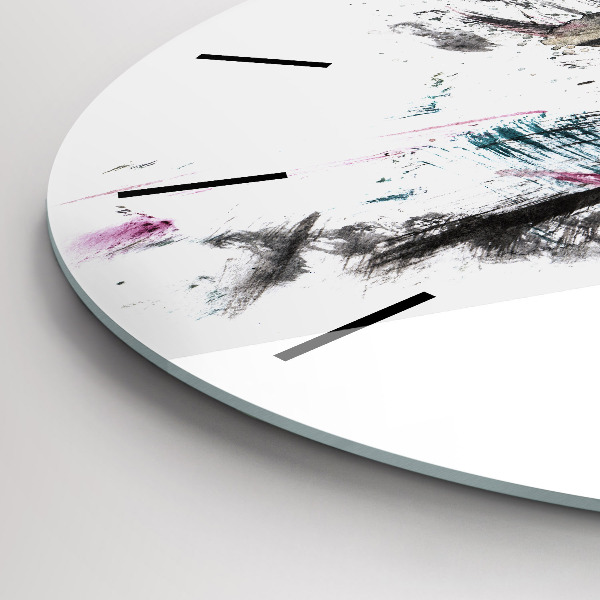 Reloj de pared redondo Perfil de un lobo pintado