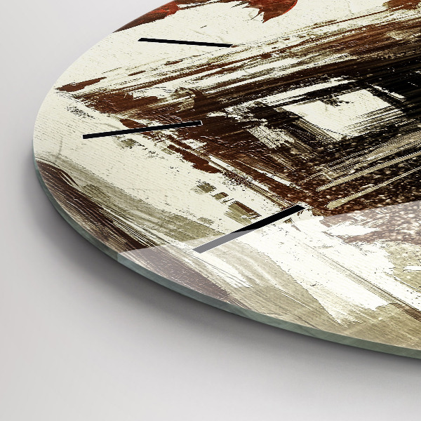 Reloj de cristal redondo Mujer en una noche lluviosa