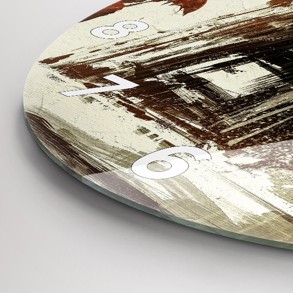 Reloj de cristal redondo Mujer en una noche lluviosa