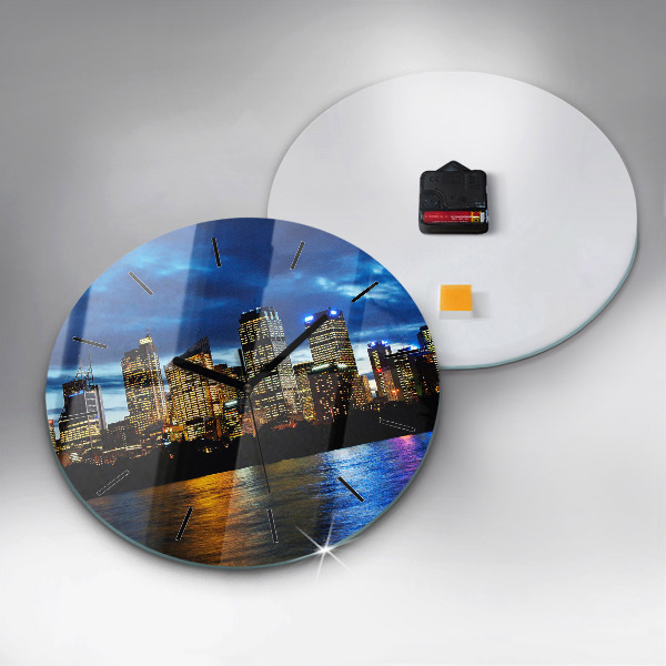 Reloj de pared redondo Sydney al atardecer