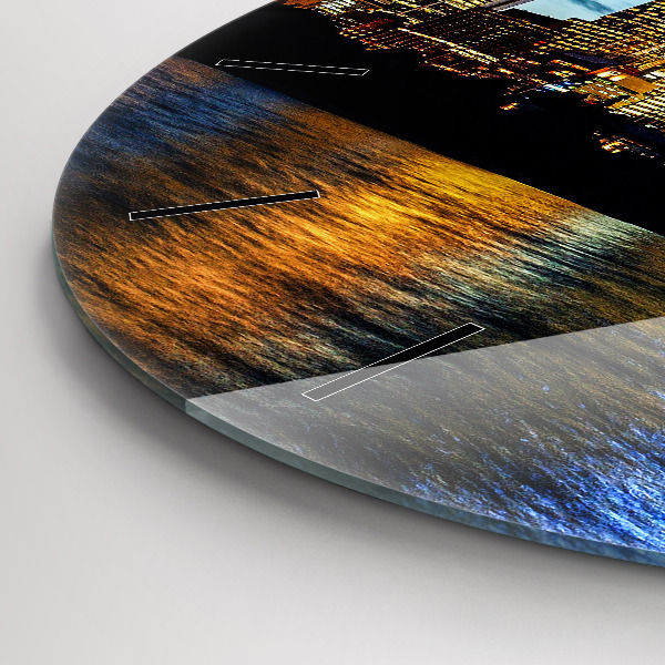 Reloj de pared redondo Sydney al atardecer