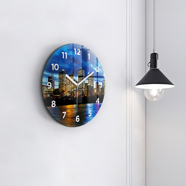 Reloj de pared redondo Sydney al atardecer