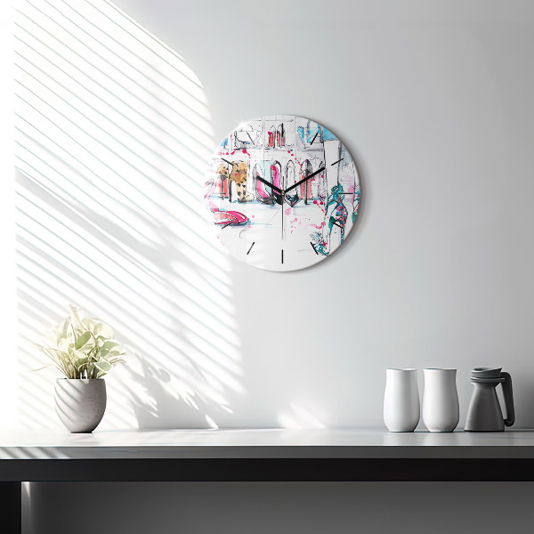 Reloj de pared redondo Elemento de feminidad