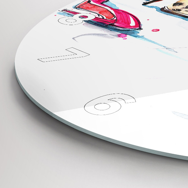 Reloj de pared redondo Elemento de feminidad