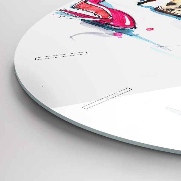 Reloj de pared redondo Elemento de feminidad