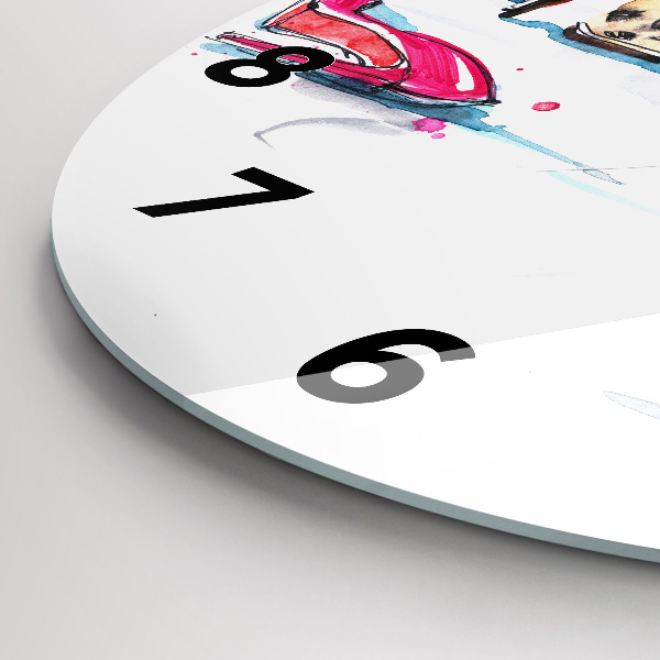 Reloj de pared redondo Elemento de feminidad