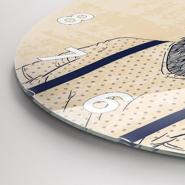 Reloj de cristal redondo Ciervo abstracto